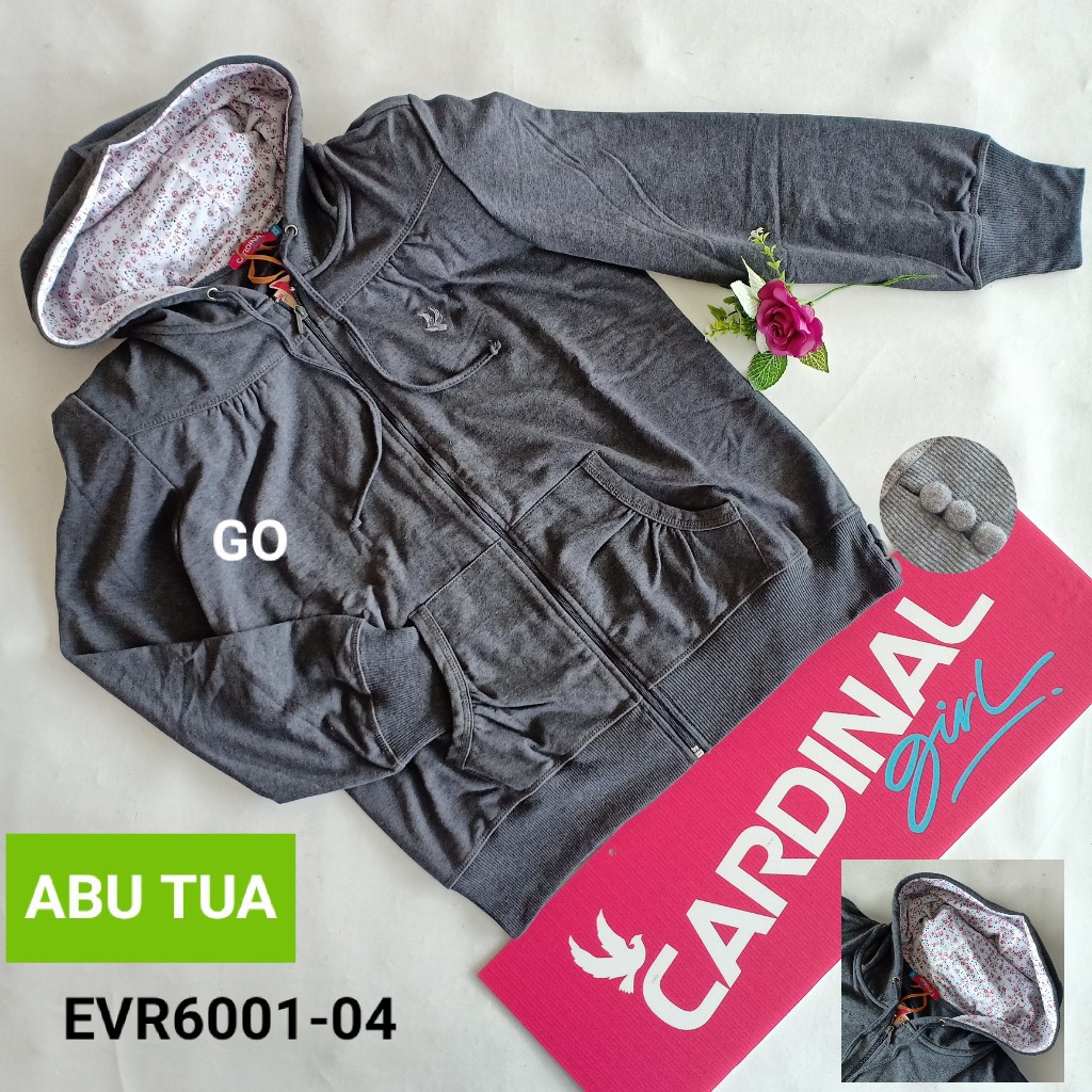 gos CARDINAL SWEATER GIRL 162 Abu-abu Jaket Cewek Sweater Cardinal 100% Original