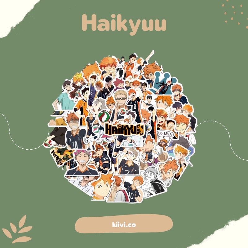 Haikyuu Sticker set/Stiker untuk Laptop,Case,Hp,Scrapbook DIY
