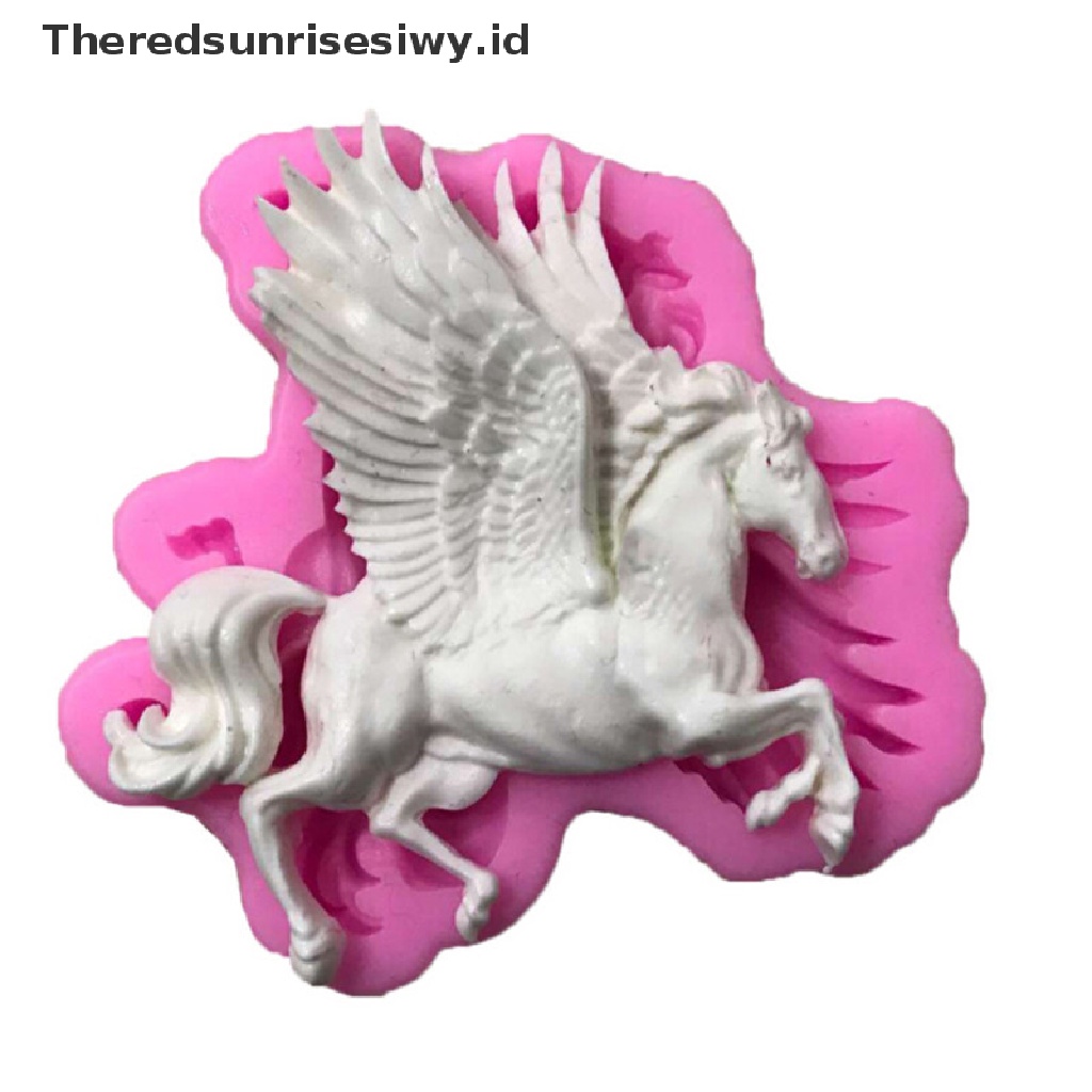 # Alat Rumah Tangga # Cetakan Kue Bentuk Kuda Unicorn 3D Bahan Silikon Untuk Dekorasi