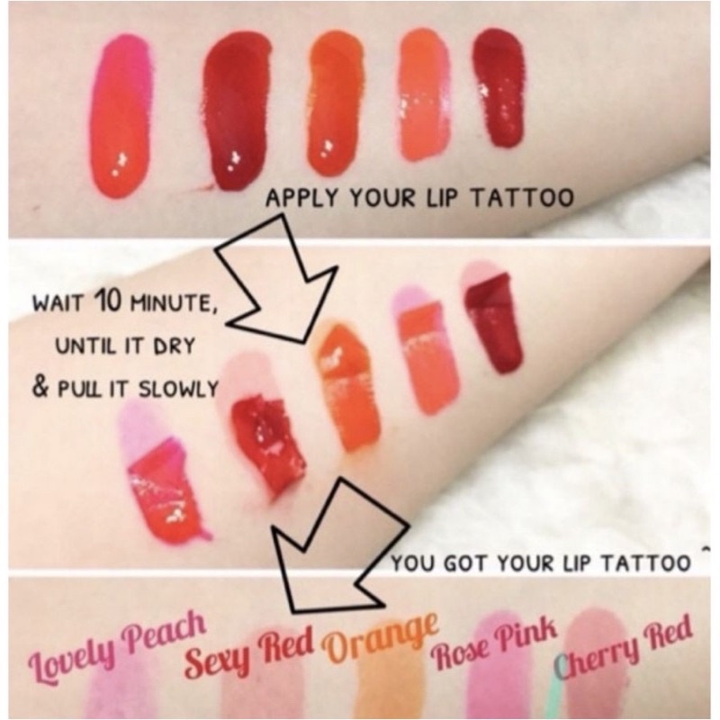 ✨NAGIHI✨ ROMANTIC BEAR Peel Off Lipstick Long Lasting Monomola Lipstik Tattoo Lip