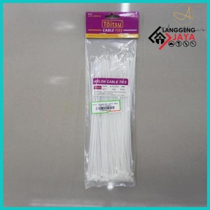 

Promo Toitsu T102003-001 White Cable Ties 2,5X200Mm Baqul