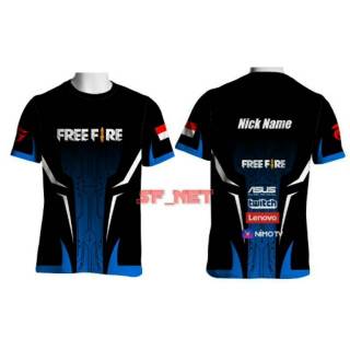  Baju  kaos JERSEY GAMING FREE FIRE FF  CUSTOM BATTLEGROUNDS 