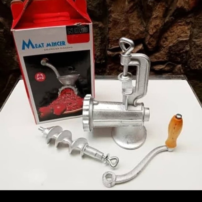Cindiashope Mesin Giling Daging / Kacang Manual Besi Ukuran 10 Meat Mincer