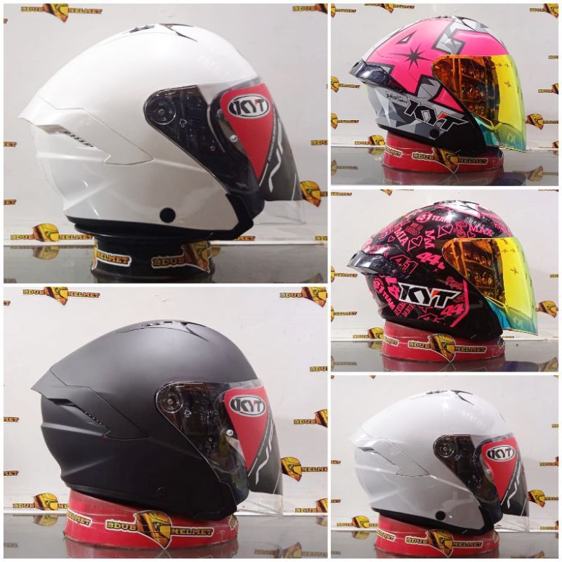 Helm KYT NFJ Plain Matt Black NFJ Hitam Doff Original