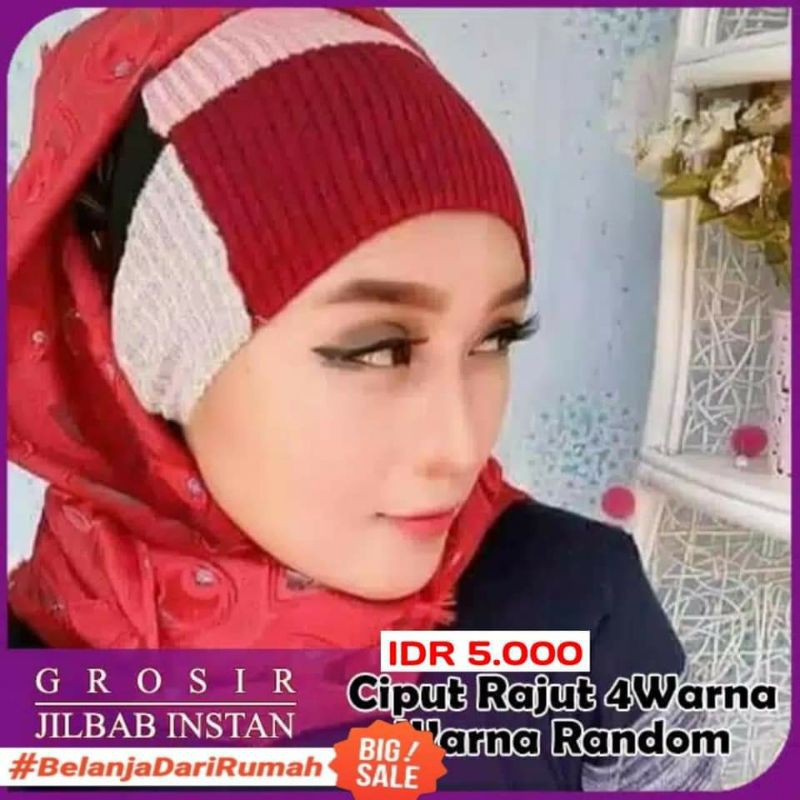 Khimar Jumbo XXXL Hijab Instan Syari Wolfis Grade A-Ciput Bandana