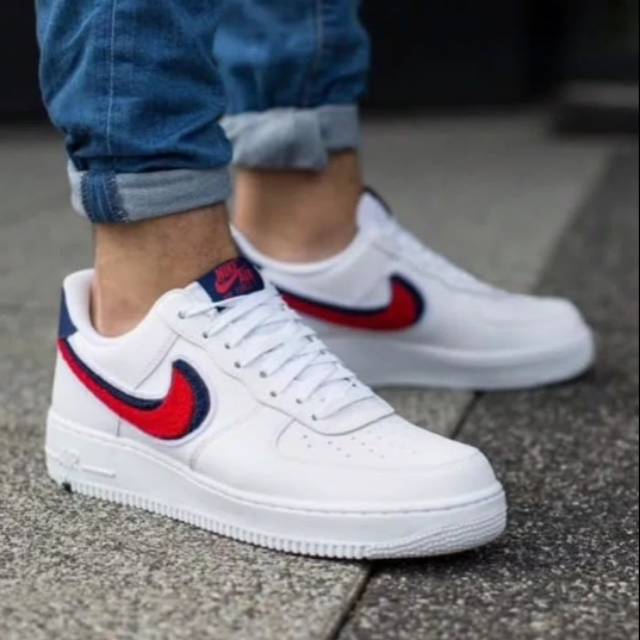 nike af1 red and white