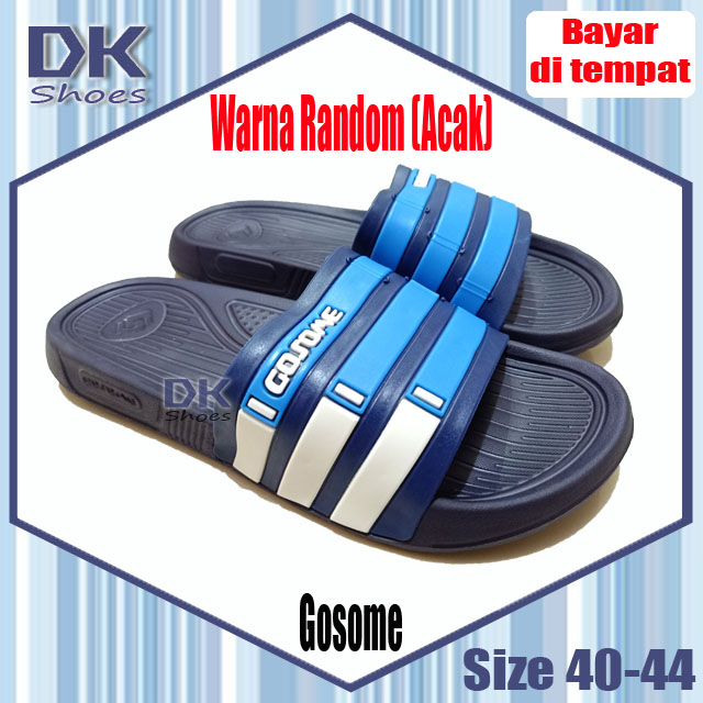 Gosome Sandal Karet Selop Laki 40-44 / Sandal Laki Ringan Waterproof / Sandal