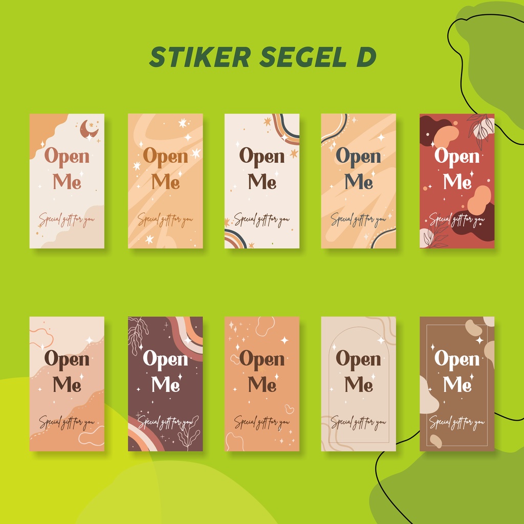 

(SEAL) STIKER SEGEL BOX, STICKER PACKAGING, LABEL, LOGO OLSHOP (5CMx9CM)// KODE SEAL-D