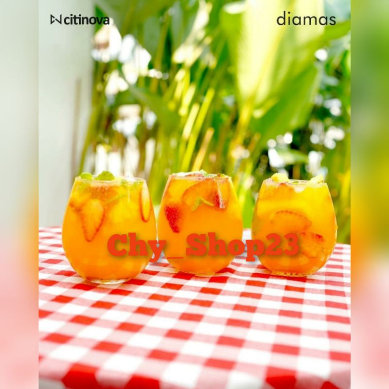 3pcs | Gelas Kaca Citinova | Gelas Bulat | Gelas Unik | Gelas Murah | Gelas Kaca Bening | Gelas