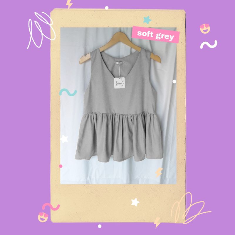 STRIPE BLOUSE OVERALL TANPA LENGAN AJMALA