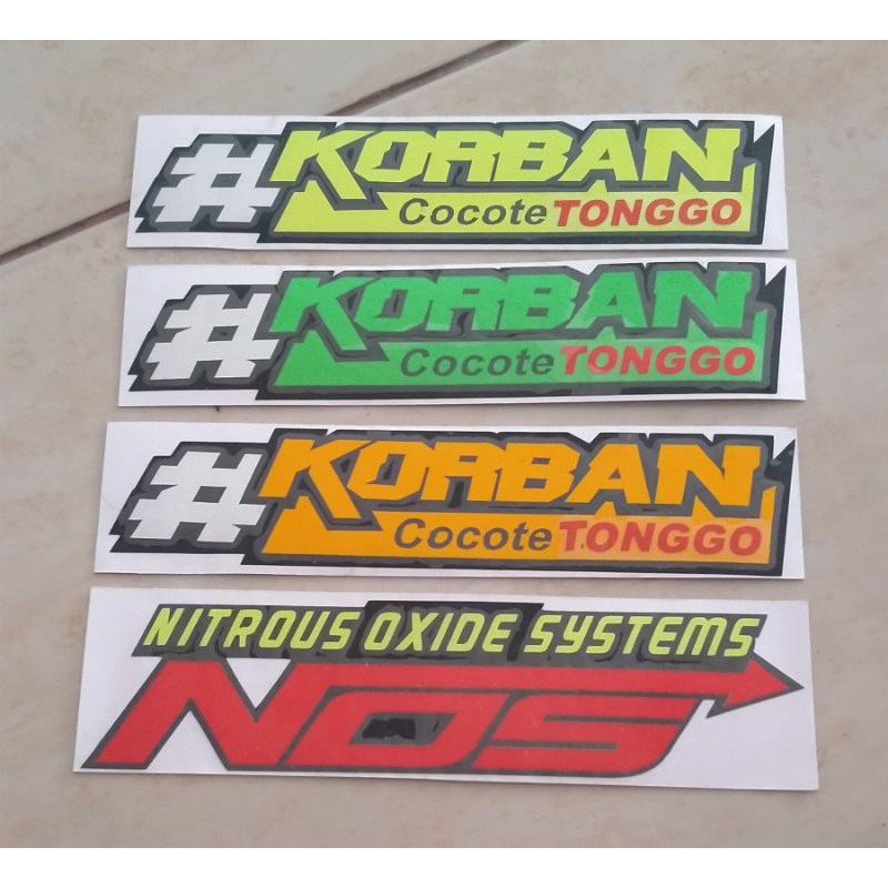 STIKER NOS ( nitrous oxide system ) dan KORBAN