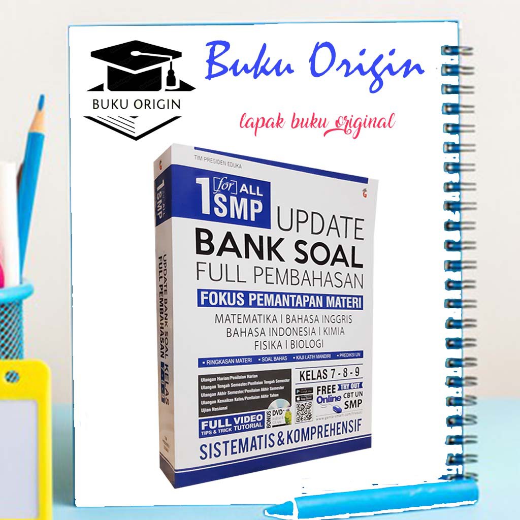 BUKU SMP KOMPLIT 1 FOR ALL UPDATE BANK SOAL FULL PEMBAHASAN SMP KELAS 7 8 9