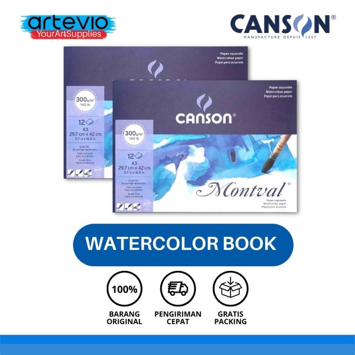 

(DISKON TERMURAH) Watercolor Paper A4 / Canson Montval Watercolor Paper 24 x 32 CM