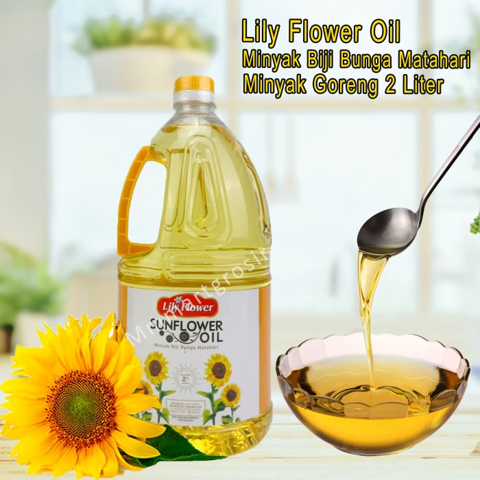 

SUNFLOWER OIL LILY FLOWER 2 LTR - MINYAK GORENG SEHAT BUNGA MATAHARI
