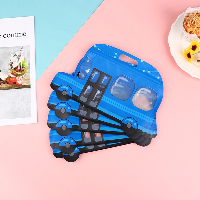 5 Pcs Tas Hadiah Permen Snack Bentuk Kartun Mobil Untuk Perlengkapan Pesta