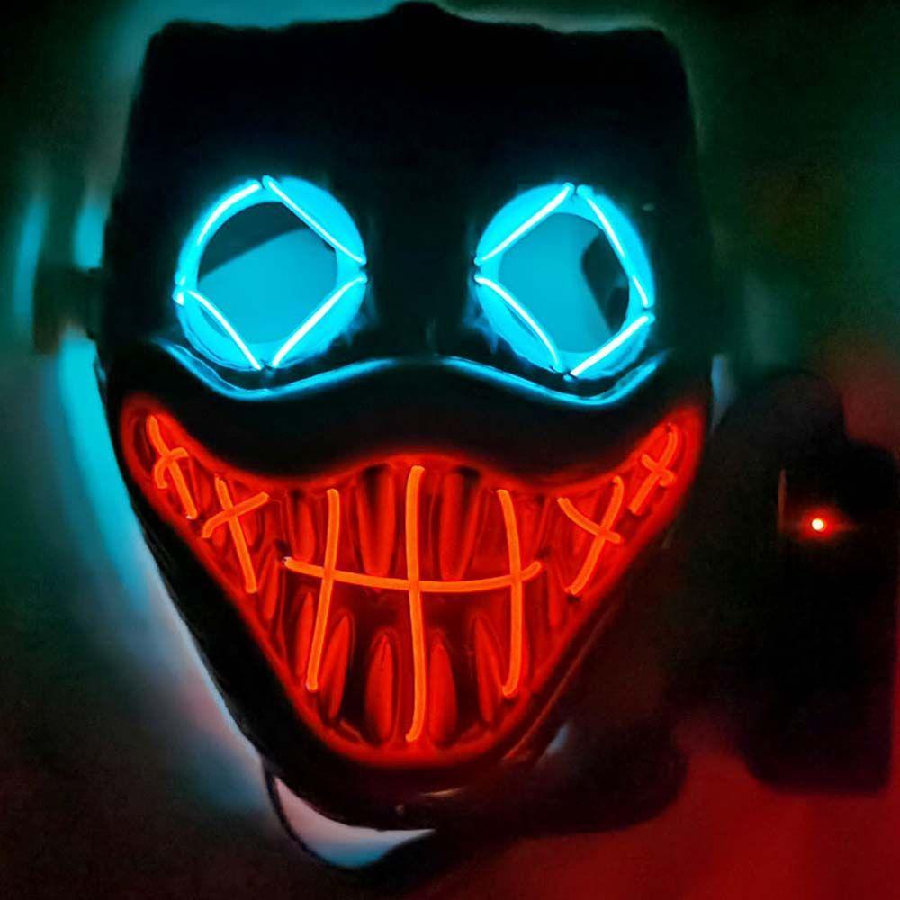 Lanfy Huggy Wuggy Mask Masquerade Party Pesta Dansa Lucu Party Props Party Mask Props Cosplay Mask Luminous Mask Game Pinggiran Topeng Penuh Wajah Topeng Halloween