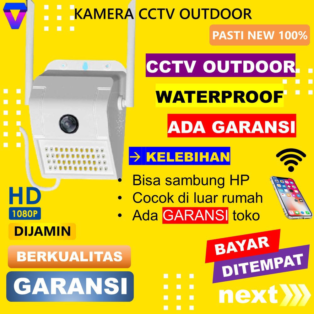 KAMERA CCTV OUTDOOR WIFI V380 IP CAMERA CCTV PENGINTAI MINI MURAH WATERPROOF ANTI AIR FULL HD JS65