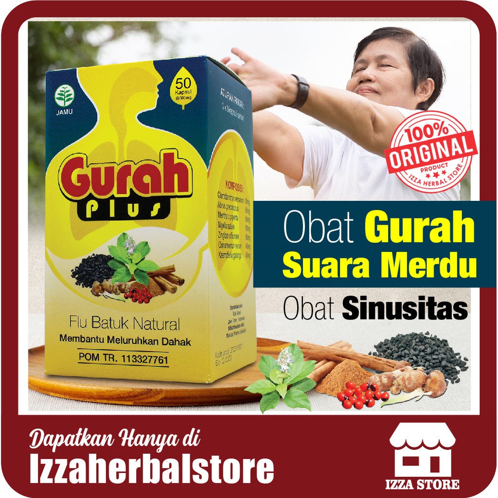 OBAT GURAH SUARA MERDU Kapsul Gurah Plus Ampuh Terbaik Sinusitis Sinus Hidung Fit ORIGINAL Asli BPOM