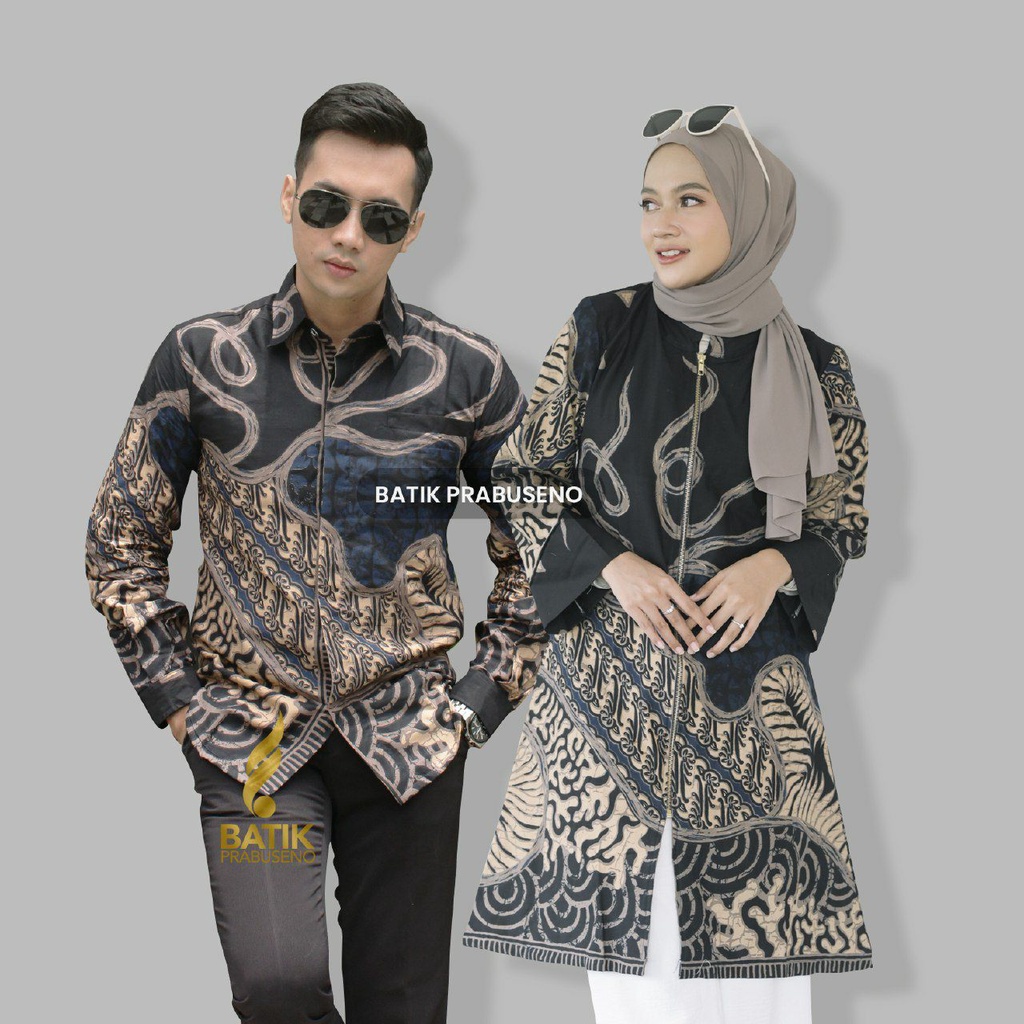 PRABUSENO // DRUPADI BAJU BATIK COUPLE MODERN SARIMBIT PRIA WANITA ORI PRABUSENO KATUN PREMIUM BATIK