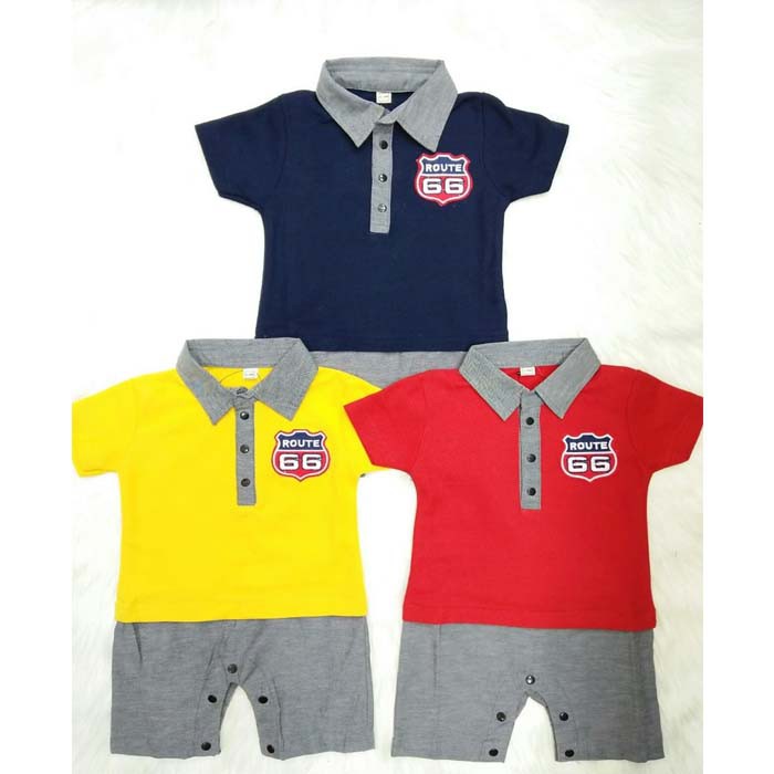 Baju Bayi Laki Laki Romper Jumper Bayi Keren Route 66