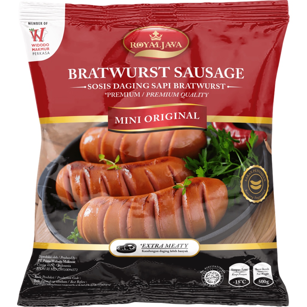 

Royal Java Sausage Bratwurst Mini Daging Olahan 500g