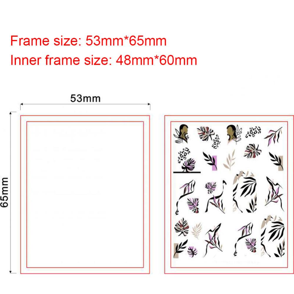 Timekey Stiker Kuku Motif Bungadaunbuah Foil Untuk Dekorasi Manicurenail Art A1K9