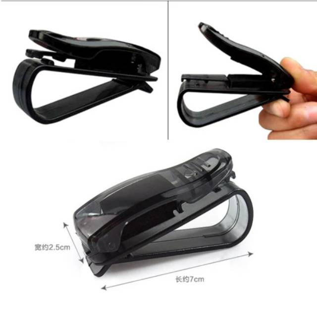 PENJEPIT CLIP SUN VISOR KACAMATA MOBIL KARTU ETOLL UNIVERSAL