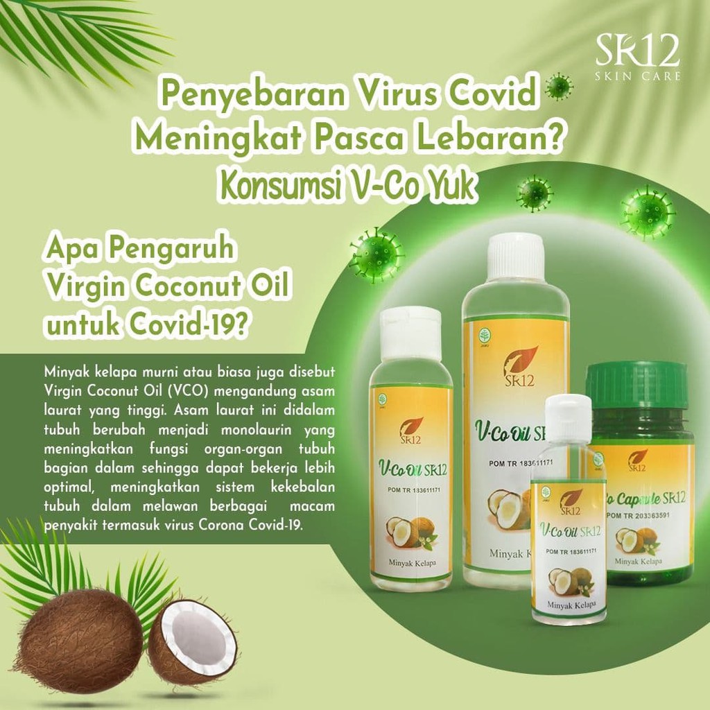 

IMUN BOOSTER !! VCO MINYAK KELAPA MURNI SR12 / VICO VIRGIN COCONUT OIL 60ml/ 100ml/ 250ml/100 Kapsul