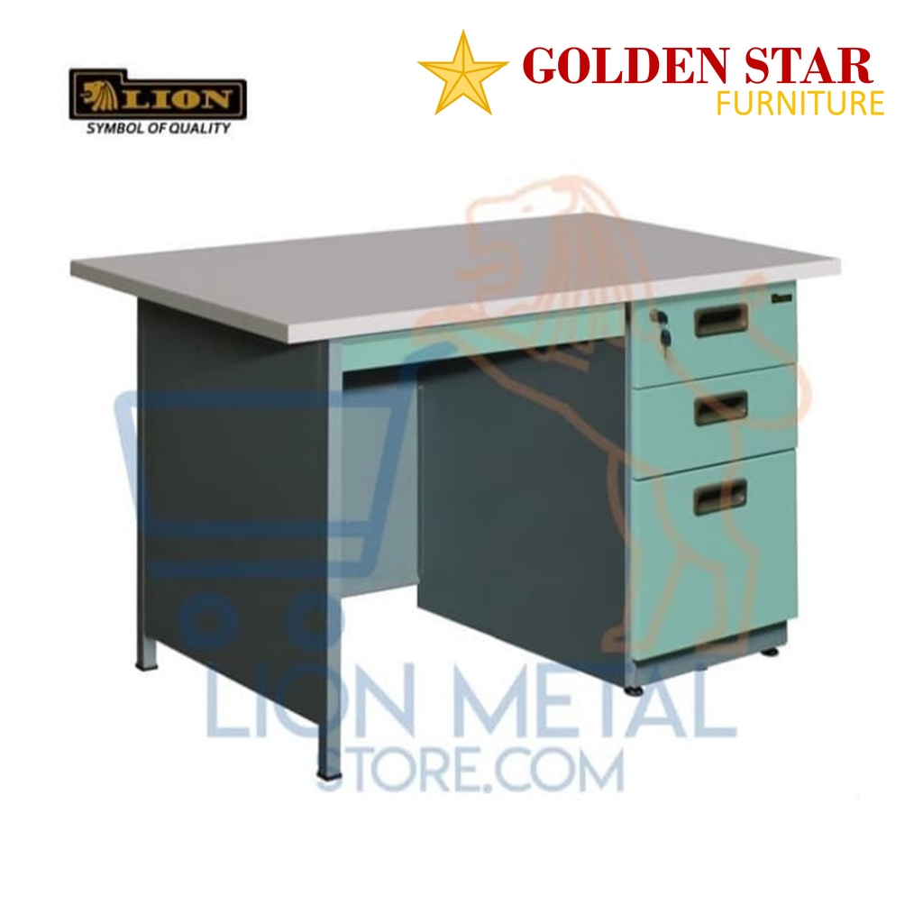 Meja tulis kerja / Kantor Meja Kerja Besi metal Lion L106N