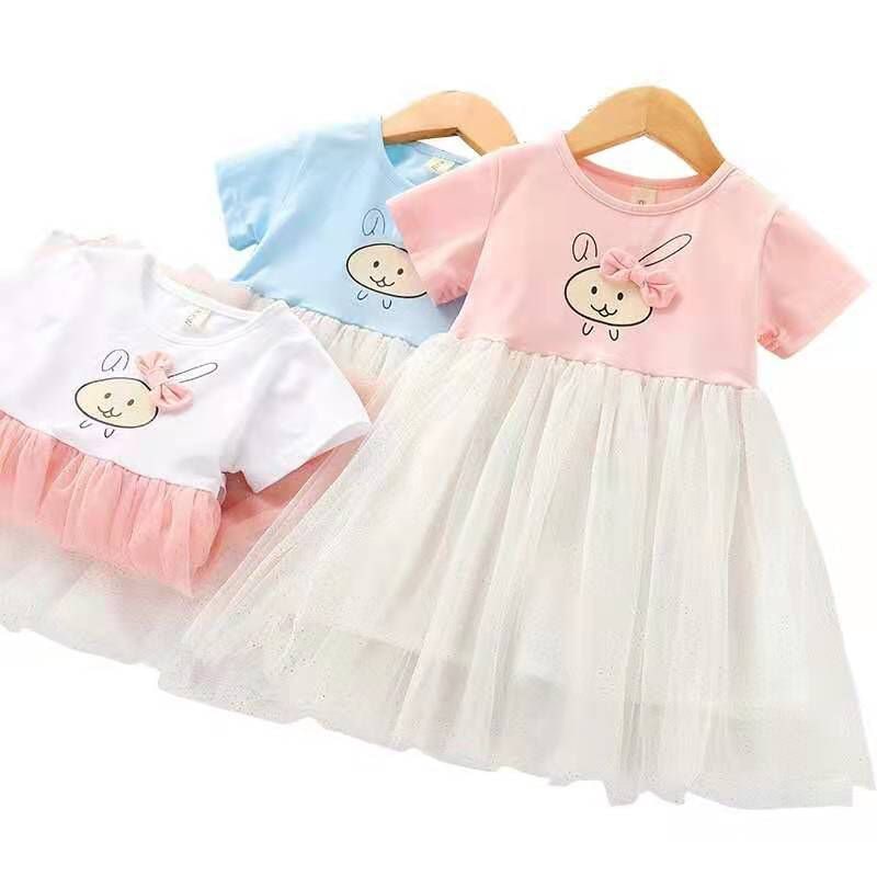 Promo !! Dress anak perempuan import / Dress character uses ribbon Ukuran 1-4th / Dress anak trendy