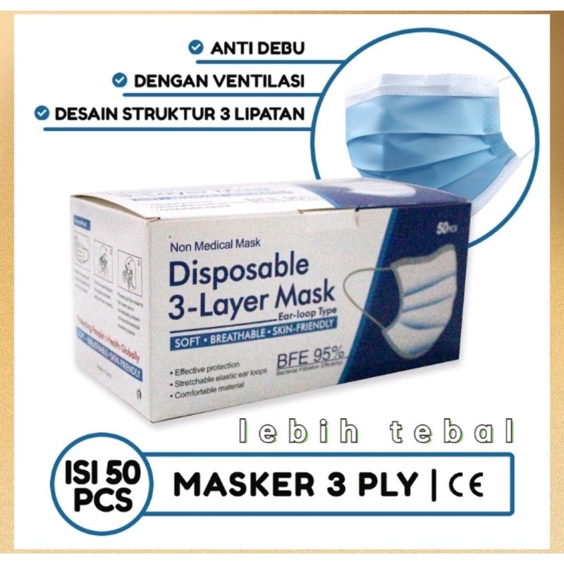 MASKER EARLOOP 3PLY