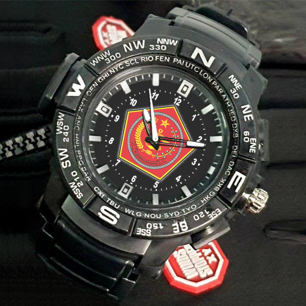 (EXCLUSIVE) Jam Tangan LOGO TNI motif 2 Sport Bagus