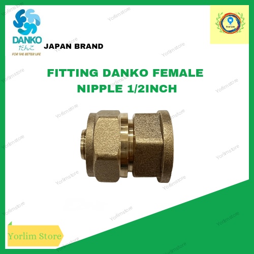 Fitting / Sambungan Pipa Air Panas Danko / Sock Female Nipple / Sock Nepel Drat Dalam Ukuran 1/2 inch