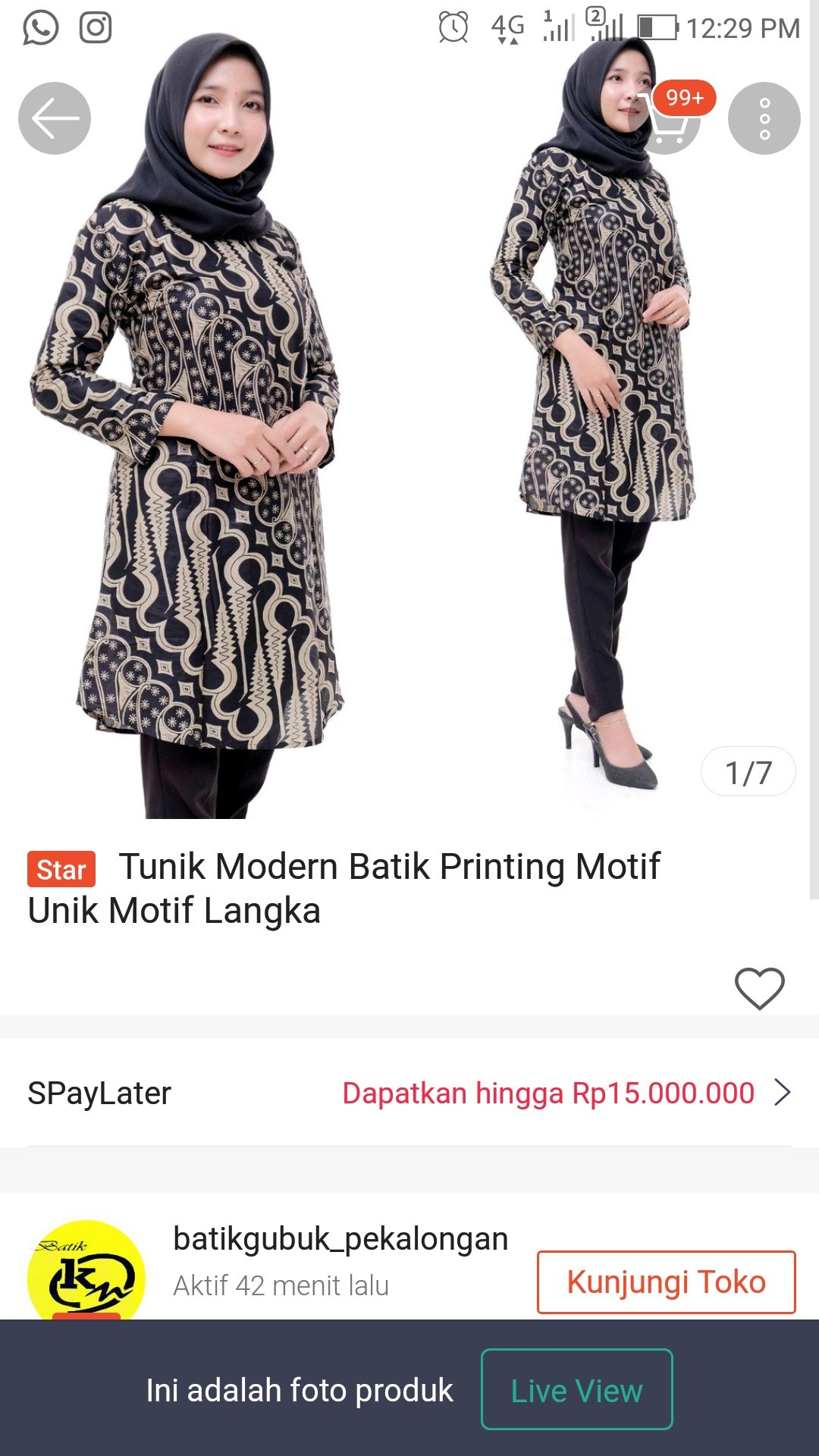Tunik Batik Jumbo Batik Printing Motif Unik Motif Langka Batik Murah