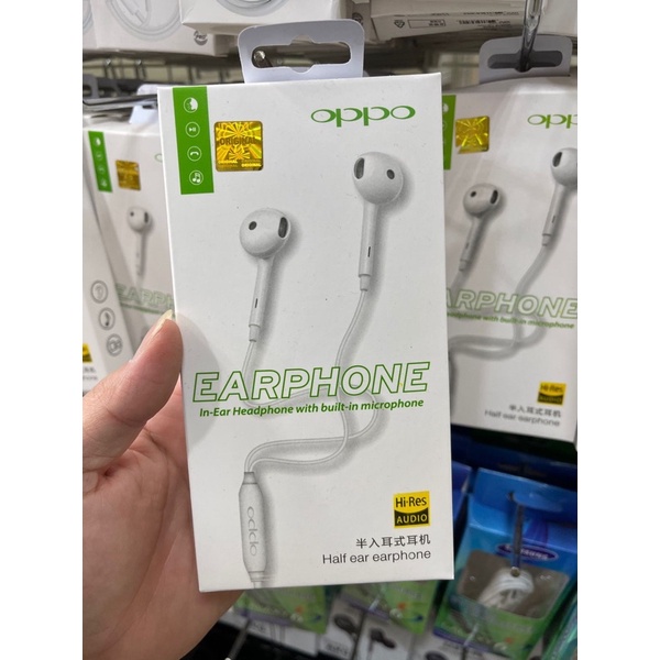 HEADSET OPPO ORIGINAL PREMIUM EARPHONE HF OPPO ORIGINAL PACKING IMPORT