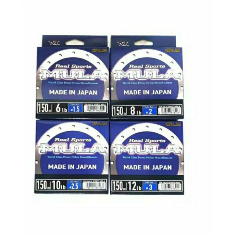 Senar YGK Real Sports Mula 150M | Senar Nylon | 6lbs | 8lbs | 10lbs | 12lbs | 14lbs