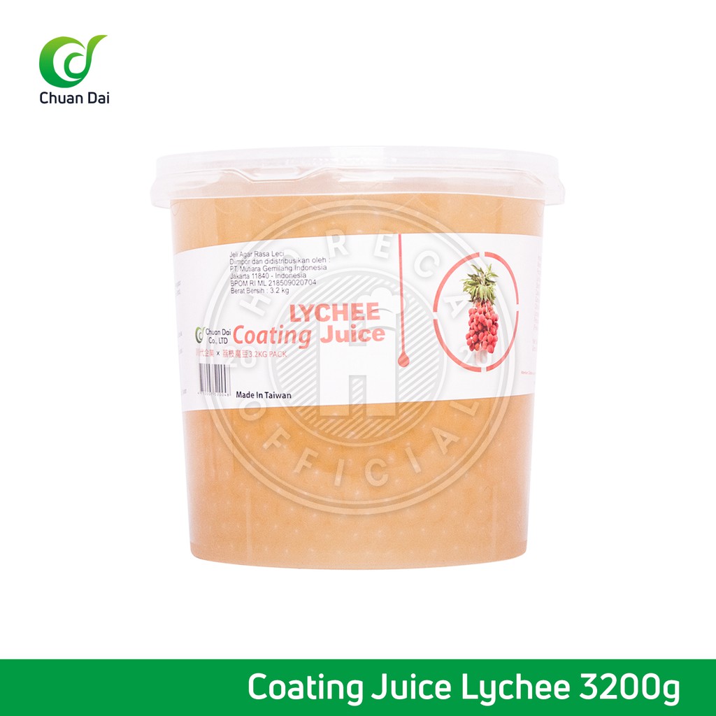 

COATING JUICE LYCHEE 3200GRAM / TOPING BOBA RASA LECI KEMASAN 3.2KG