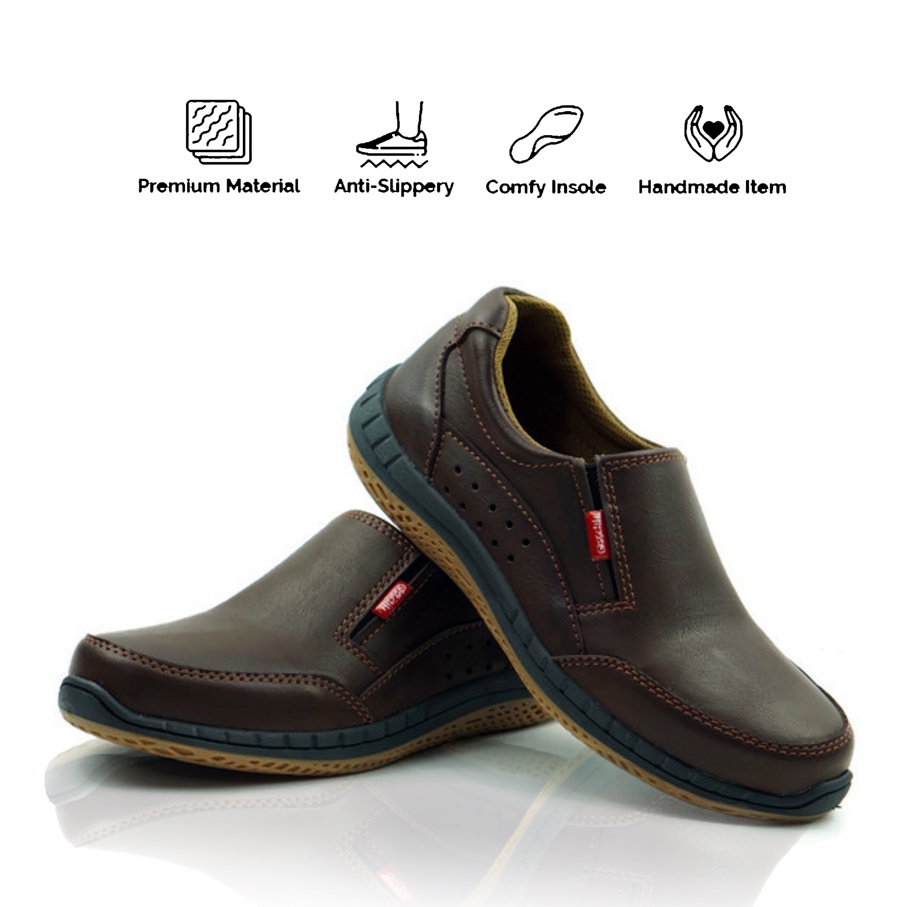 Sepatu Casual Kulit Pria Dewasa Keren Original Model Kasual Sneakers Murah Kekinian Terbaru 2021 M35