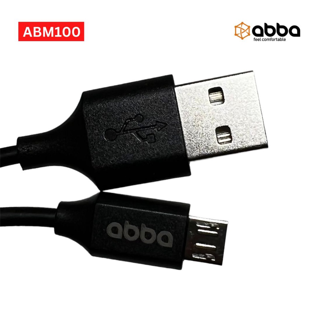 ABBA ABM100 KABEL DATA MICRO USB 2.4A FAST CHARGING 100CM BLACK