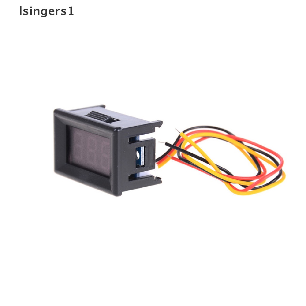 (lsingers1) Voltmeter Digital LED Mini DC 0-100V Dengan 3 Kabel