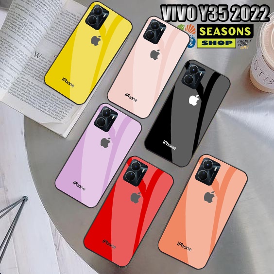 [Vivo Y16] Softcase Vivo Y16 - Softtcase Kaca Vivo Y16 - Softcase Glass Glitter Vivo Y16 - Caseing V