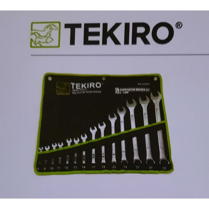 Kunci Ring Pas Set 11pcs (8 - 24 mm) Tekiro