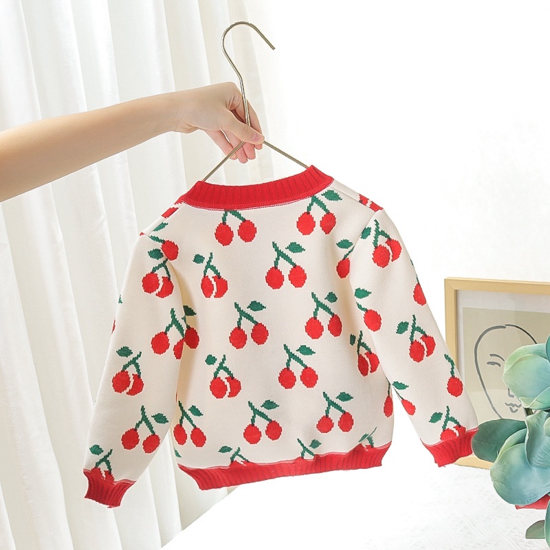 SW8/9- Jaket Sweater Kardigan Anak Bayi Perempuan Rajut Berry