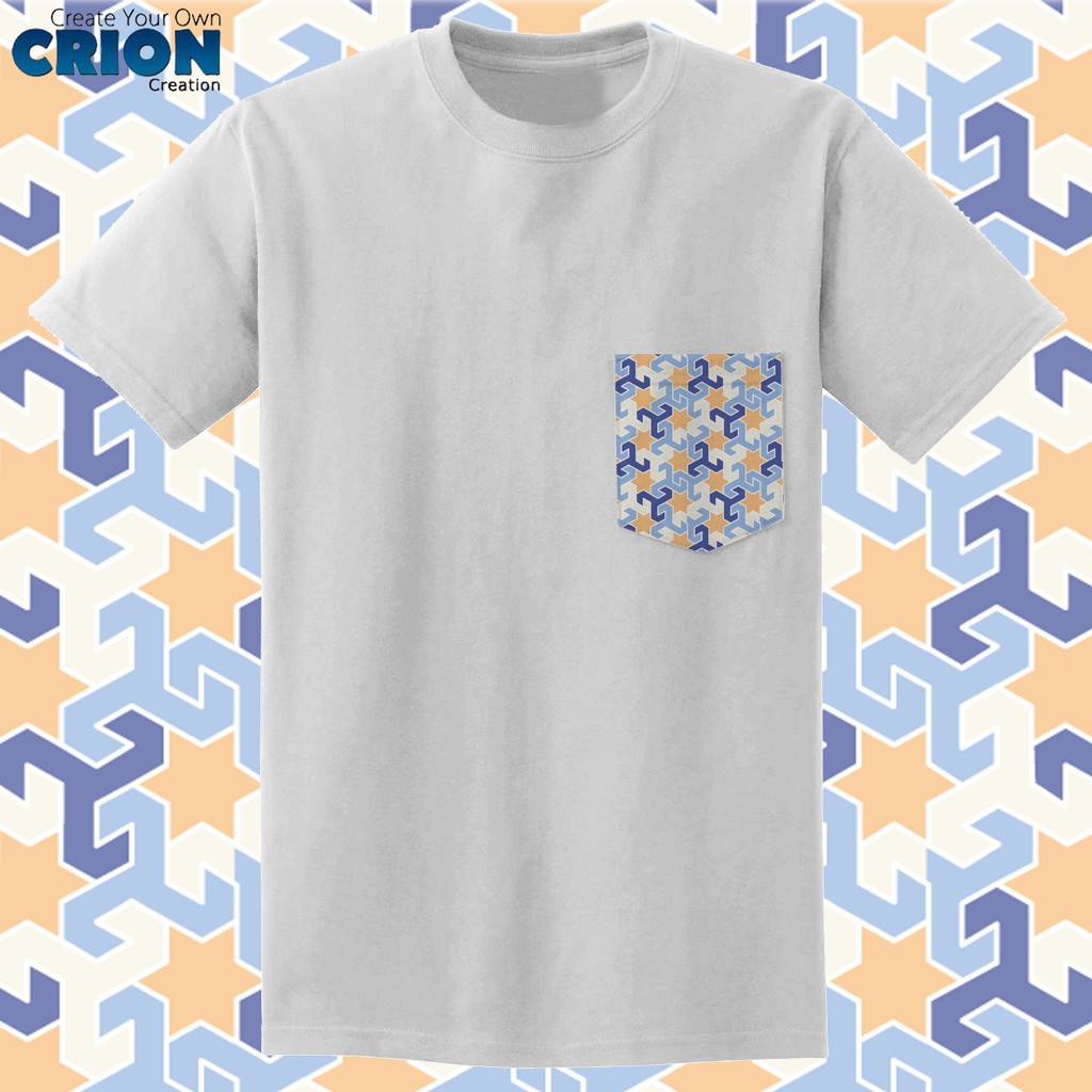 Crion Casual Tees Arabic Motives with Pocket - Kaos dengan Kantong