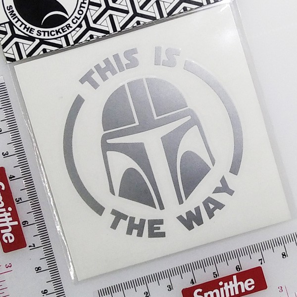 Stiker Star Wars The Mandalorian This Is The Way Logo Cutting Sticker untuk aksesoris Mobil Motor