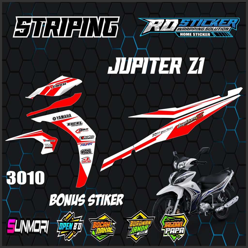 striping jupiter z1 variasi Sticker Striping Variasi Jupiter Z1 - Striping Motor Jupiter Z1 striping