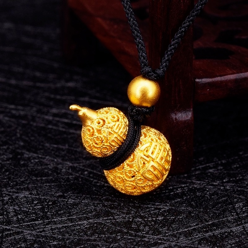 [Ready Stock]Fashion Gold-Plated Cute Gourd Hollow Necklace