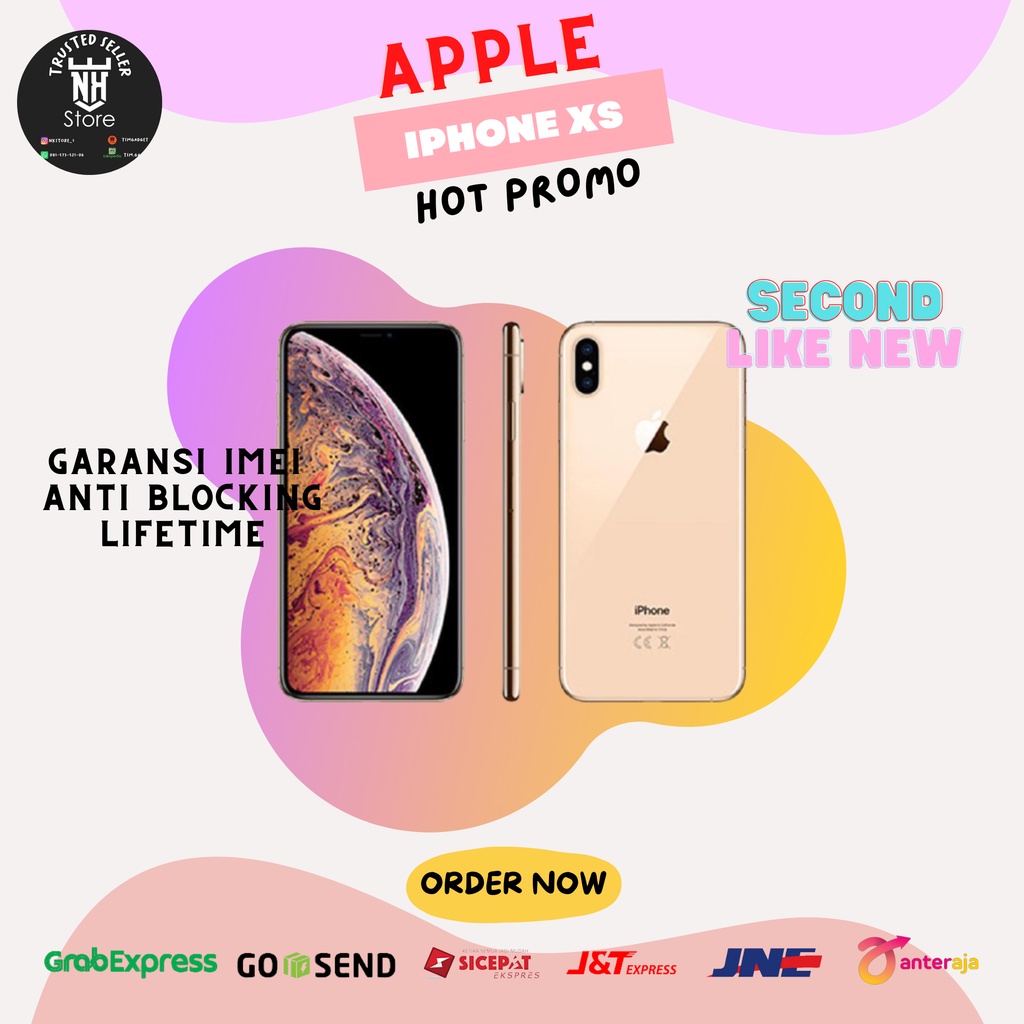 iPhone XS 64GB/256GB/512GB BEKAS ORIGINAL 100% | MULUS FULLSET