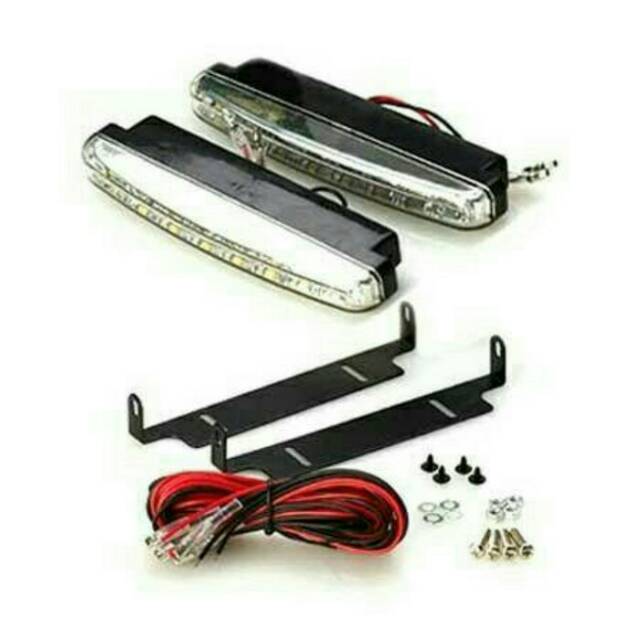 LAMPU LED DRL 8 LED LUXURY BEST SELLER LAMPU DRL HARGA 2PCS SPASANG DRL BEMPER  - DRL08