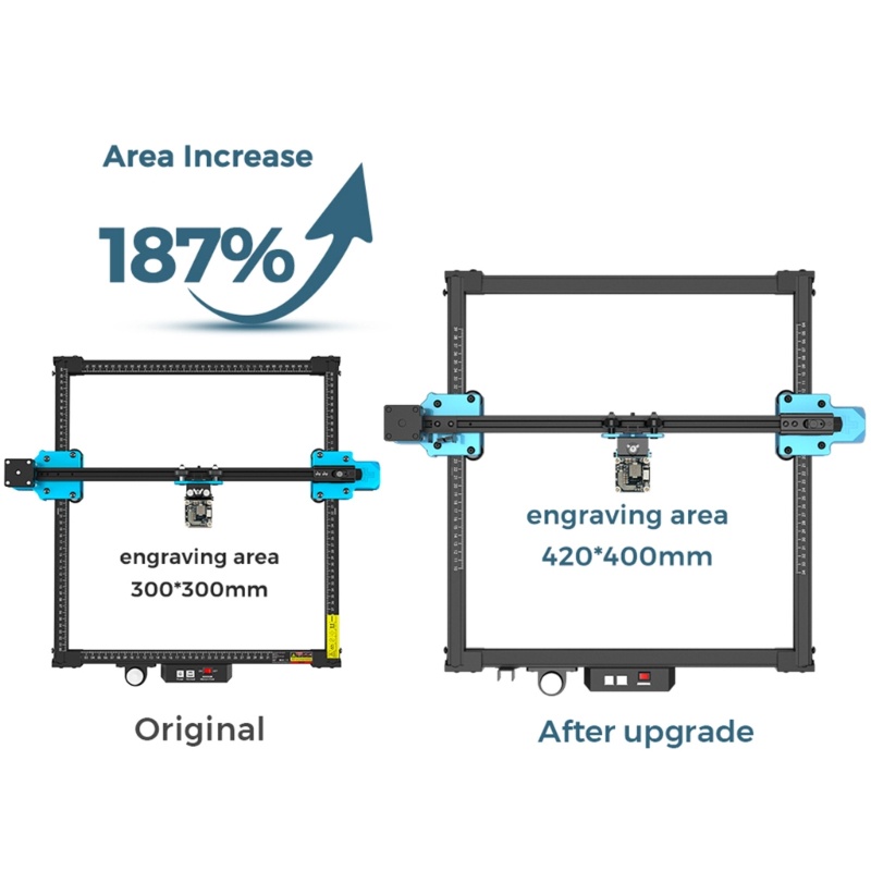 Zzz 400x420 Kit Expansion Area Ukiran Kayu CNC Untuk TT-5.5S TTS-25 TTS-55